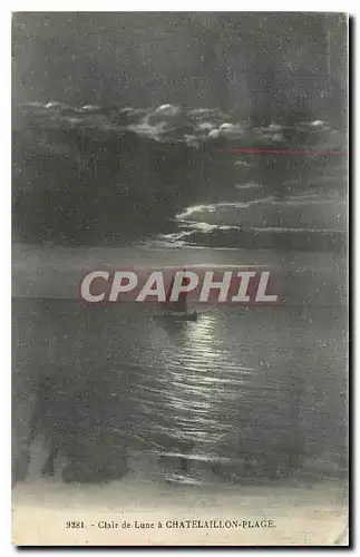 Cartes postales Clair de Lune a Chatelaillon Plage Bateau