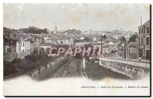 Cartes postales Angouleme Ligne de Bordeaux Entree du tunnel