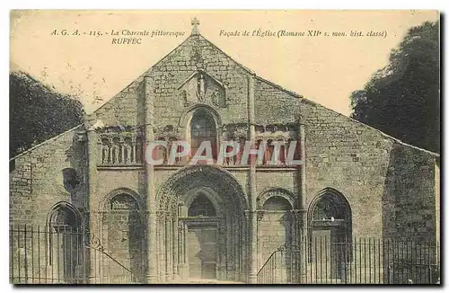 Cartes postales La Charente pittoresque Ruffec Facade de l'Eglise