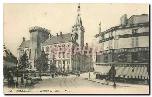 Cartes postales Angouleme L'Hotel de Ville A la tricoteuse