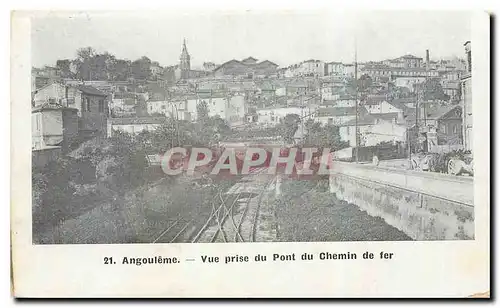 Cartes postales Angouleme Vue prise du pont du Chemin de fer