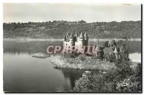 Ansichtskarte AK L'Auvergne Barrage de Bort Plan d'Eau que domine le Chateau de Val Vue d'ensemble Sud Est