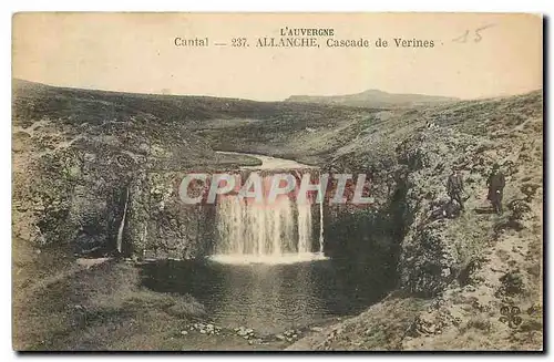 Ansichtskarte AK L'Auvergne Cantal Allanche Cascade de Verines