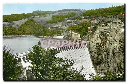 Moderne Karte Chaudesaigues Lac de Sarrans Le Barrage de la Truyere