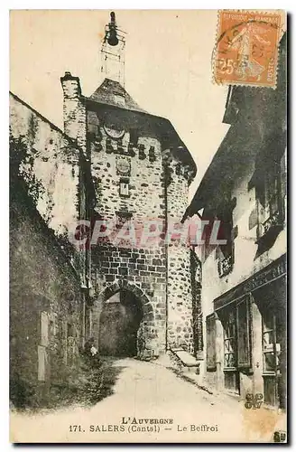 Cartes postales L'Auvergne Salers cantal Le Beffroi