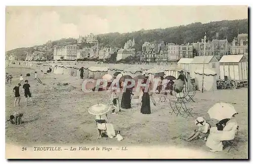 Cartes postales Trouville Les Villas et la Plage