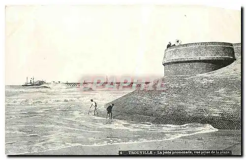 Ansichtskarte AK Trouville La Jetee Promenade vue prise de la plage