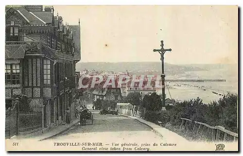 Cartes postales Trouville sur Mer Vue generale prise du Calvaire