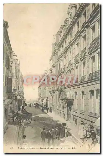 Cartes postales Trouville Hotel et Rue de Paris