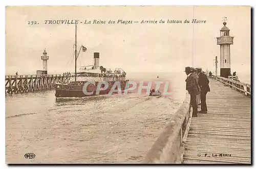 Ansichtskarte AK Trouville La Reine des plages Arrivee du Bateau du Havre