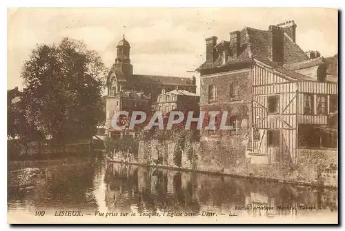 Ansichtskarte AK Lisieux Vue prise sur la Touques l'Eglise Saint Desir