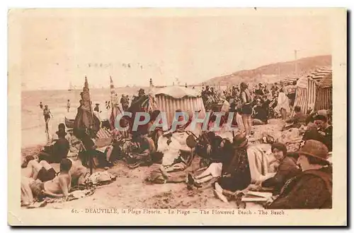 Cartes postales Deauville la Plage Fleurie La Plage