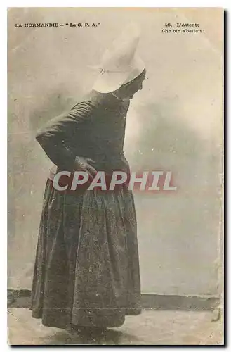 Cartes postales La Normandie L'Attente Folklore