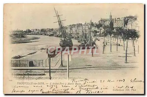 Ansichtskarte AK Trouville sur Mer l'Avant Port a Maree Basse Bateaux