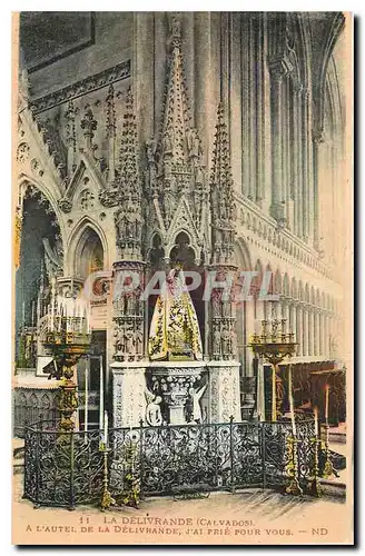 Cartes postales La Delivrande Calvados a l'Autel de la Delivrande j'ai prie pour vous