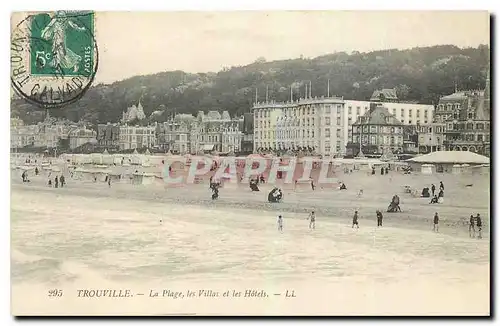 Cartes postales Trouville La Plage les Villas et les Hotels