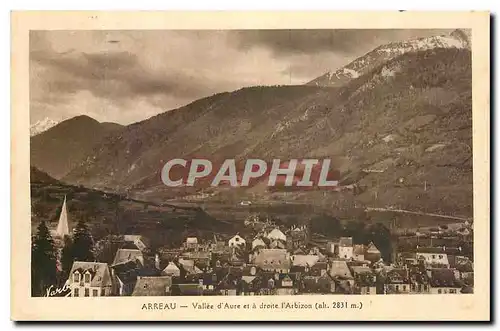 Ansichtskarte AK Arreau Vallee d'Aure et a droite l'Arbizon