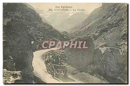 Ansichtskarte AK Les Pyrenees gavarnie Le Chaos Attelage