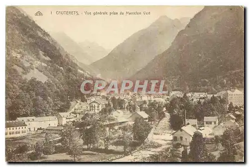 Cartes postales Cauterets Vue generale prise du Mamelon Vert