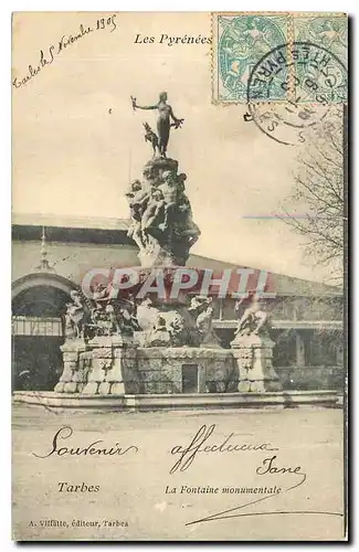 Ansichtskarte AK Tarbes La Fontaine monumentale