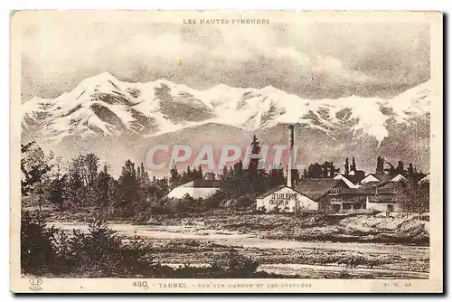 Cartes postales Les Hautes Pyrenees Tarbes Vue sur l'adour et les Pyrenees Tuilerie