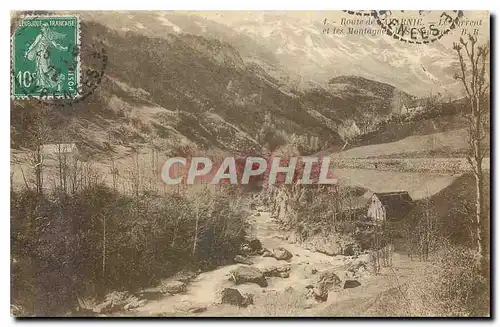 Cartes postales Route de Gavarnie Montagne Le torrent et les montagnes