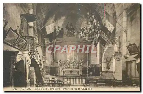 Cartes postales Luz Eglise des Templiers Interieur de la Chapelle