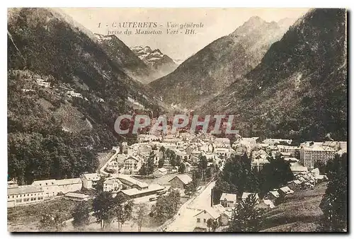 Cartes postales Cauterets Vue generale prise du Mamelon