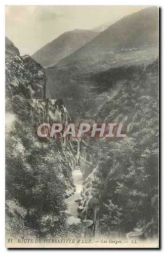 Cartes postales Route de Pirrefitte a Luz Les Gorges