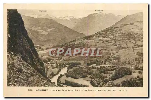 Ansichtskarte AK Lourdes La vallee d'Argeles vue du Funiculaire du Pic du Jer