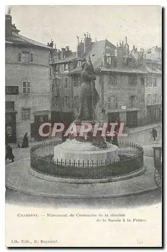 Ansichtskarte AK Chambery Monument de Centenaire de la Savoie a la France