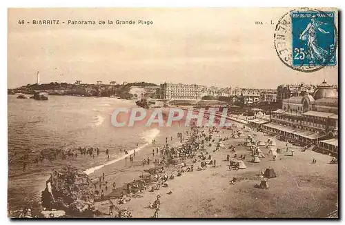 Cartes postales Biarritz Panorama de la grande Plage