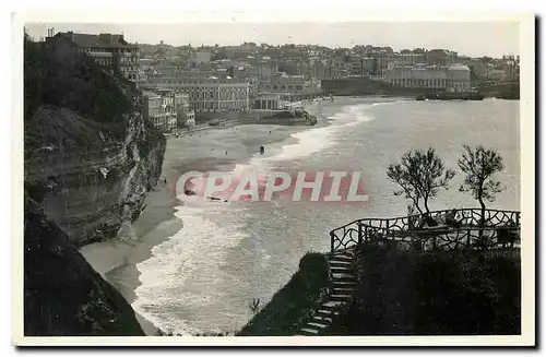 Cartes postales Biarritz Basses Pyrennees Le Rocher de basta et le Cap St Martin Phare