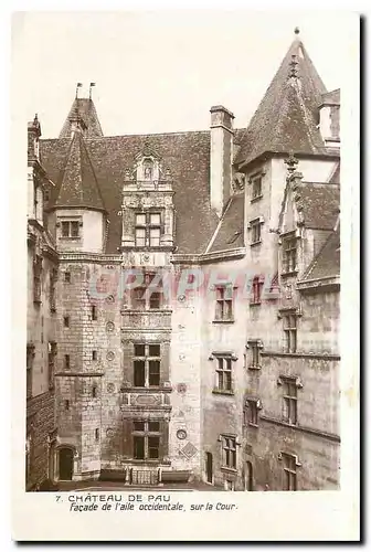 Cartes postales Chateau de Pau Facade de l'Aile Occidentale sur la Cour