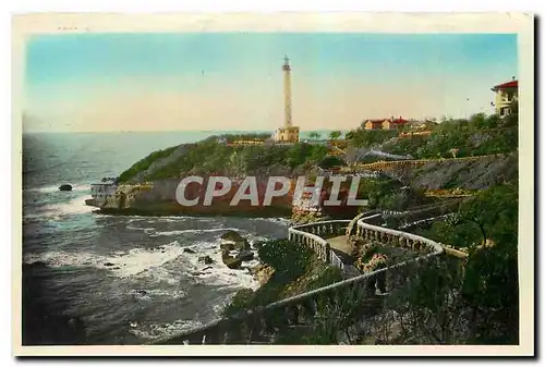 Ansichtskarte AK Biarritz La Pointe Saint Martin et le phare