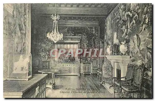 Ansichtskarte AK Pau Interieur du Chateau Chambre a Coucher de Jeanne d'Albert