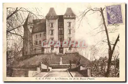 Cartes postales Pau Le Chateau vu de la Basse Plante