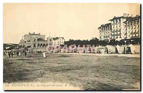 Cartes postales Hendaye B P La Plage pres du Casino