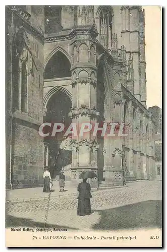 Cartes postales Bayonne Cathedrale Portail principal