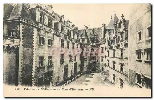 Cartes postales Pau le Chateau la Cour d'Honneur