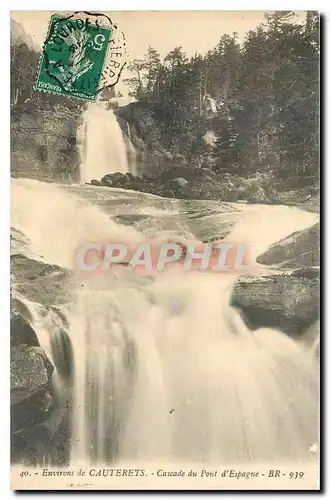 Cartes postales Environs de Cauterets Cascade du pont d'Espagne