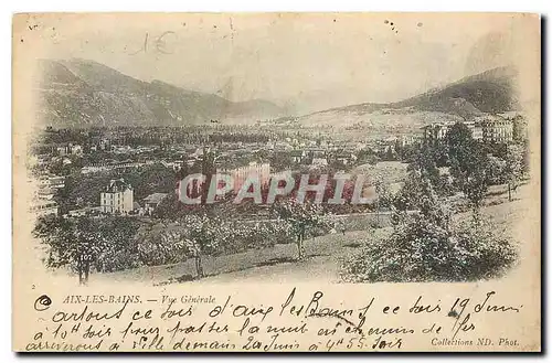 Cartes postales Aix les Bains vue generale