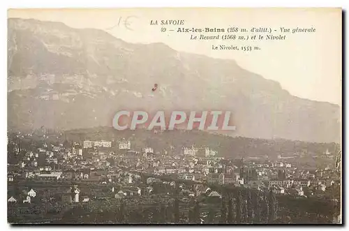 Cartes postales La Savoie Aix les Bains vue generale le Revard et le Nivolet