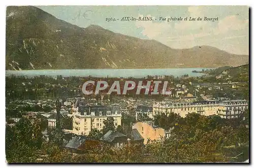 Cartes postales Aix les Bains vue generale et lac du Bourget