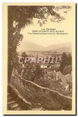 Cartes postales Les Pyrenees Oloron Ste Marie vue panoramique vers les Montagnes