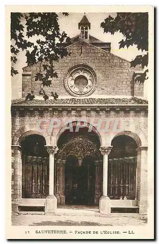 Cartes postales Sauveterre facade de l'Eglise