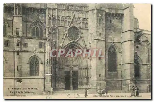 Cartes postales Ambert Puy de Dome portail de la Cathedrale cote sud