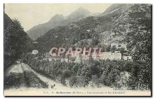 Cartes postales St Sauveur H Pyr vue generale et Pic d'Ardiden