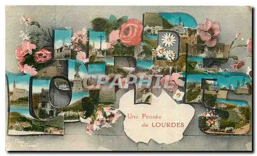 Cartes postales Une Pensee de Lourdes