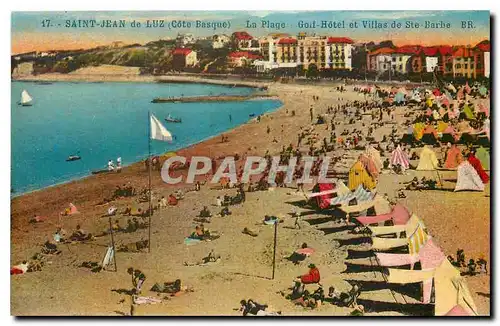 Ansichtskarte AK Saint Jean de Luz Cote Basque la Plage Golf Hotel et Villas de Ste Barbe